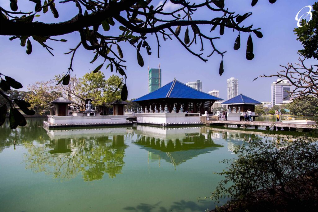 View at Gangaramaya Temple in Colombo, Sri Lanka