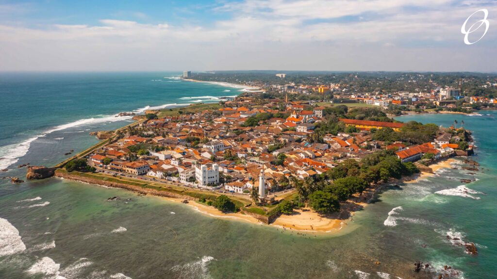 Aerial view of Galle Dutch Fort in Sri Lanka