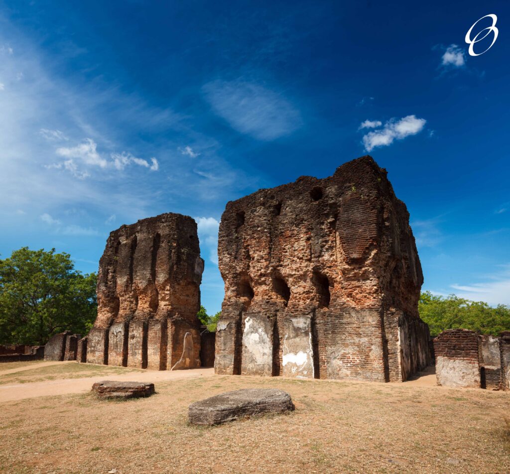 Ancient Royal Palace ruins - UNESCO World Heritage Site. Pollonaruwa, Sri Lanka