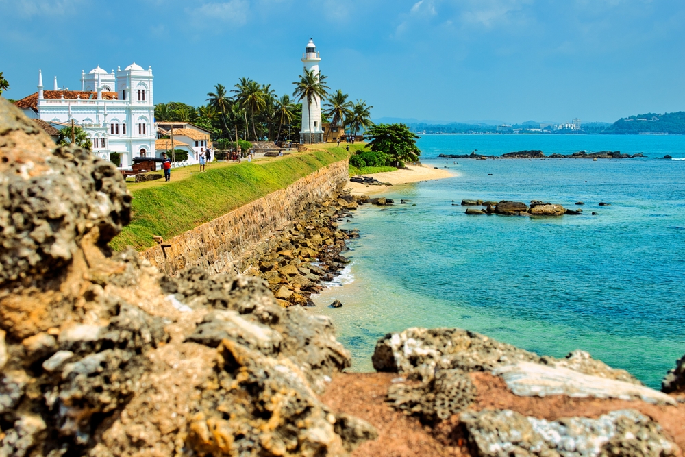 Sunny,Day,,Harbour,And,Lighthouse,In,Galle,,Sri,Lanka,.