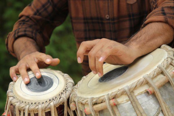 A,Man,Playing,Traditional,Indian,Classical,Musical,Instrument,-,Tabla